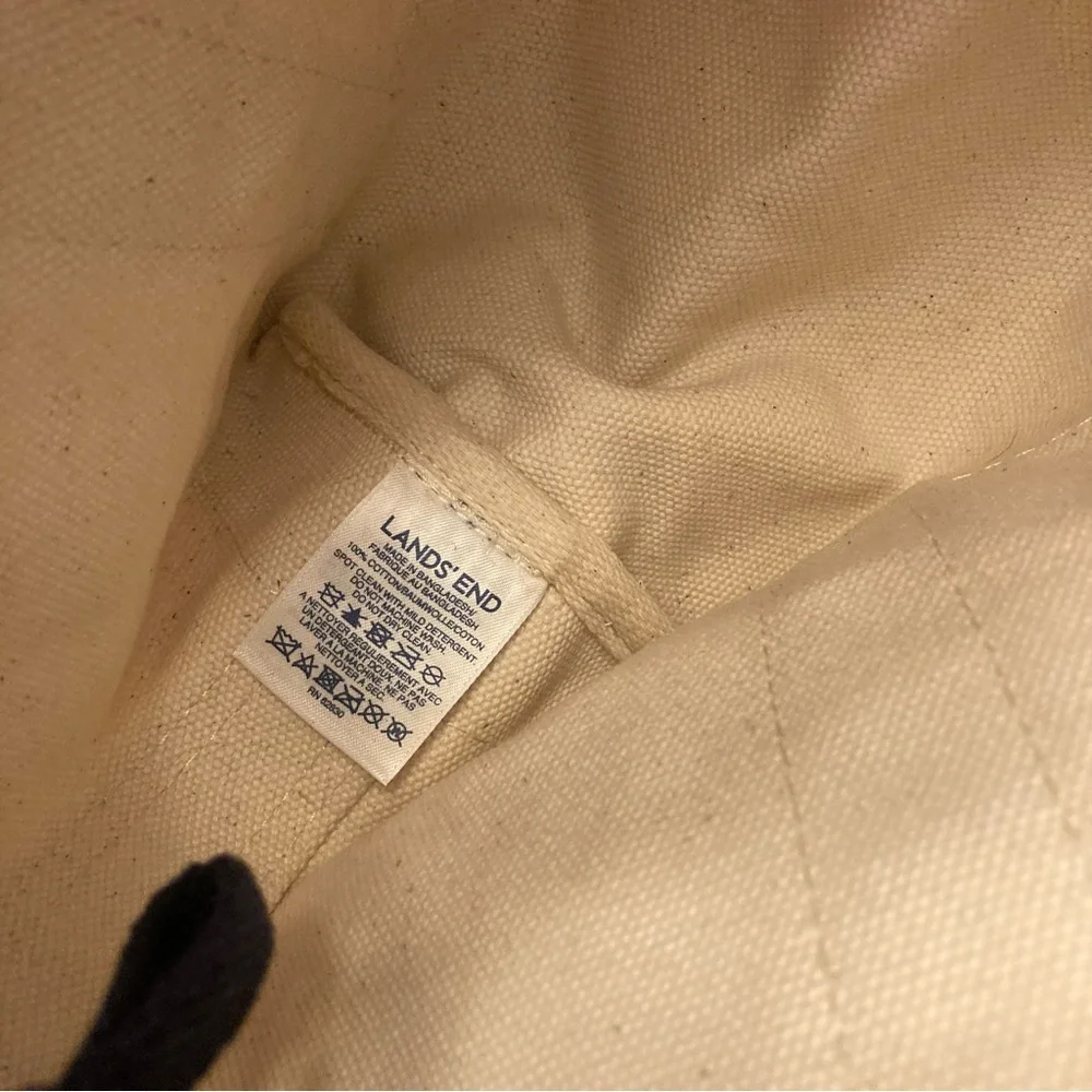 Land's End Super cute Paisley canvas mini tote bag - Picture 3 of 9